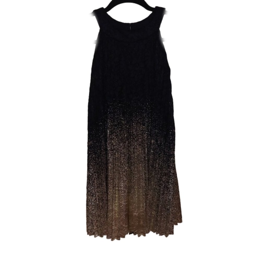 Rare Editions Girl's Black Gold Holiday Dress Size